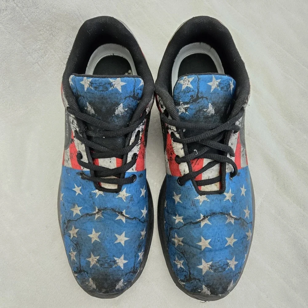 Raad‎ Men's Sneakers No Pain No Gain American Flag Shoes Sz 11 Holiday Festival